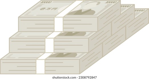 Stack of Money Bills Material