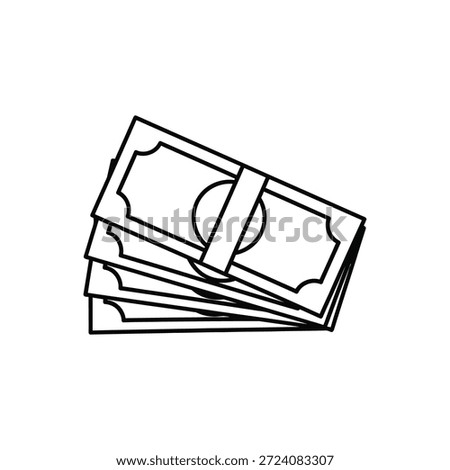 Stack of money bills in a neat bundle for financial planning