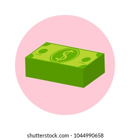 A stack of money color icon, logo