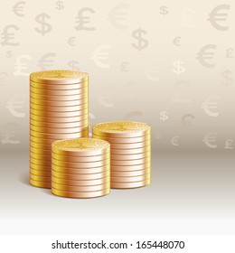 Stack of money, vector illustration