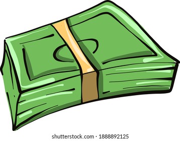 Stack of money,illustration,vector on white background