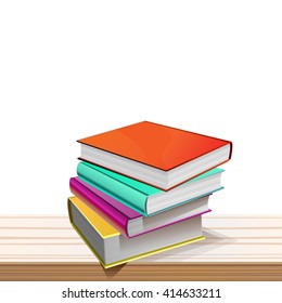 Premium Vector Stack Of Multi Colored Books From A Splash Of