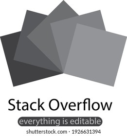 
stack overflow logo template. abstract tile stack cube symbol. pile box for corporate business logo icon template. Vector illustration.
