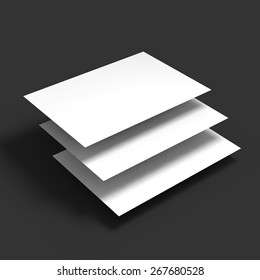 Stack of pages. Business mockup template. Presentation of your branding and identity design. Vector Illustration EPS10.