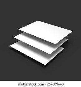 Stack of pages. Business mockup template. Presentation of your branding and identity design. Vector Illustration EPS10.