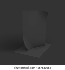 Stack of pages with curved corners. Business mockup template. Presentation of your branding and identity design. Vector Illustration EPS10.