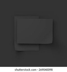 Stack of pages with curved corners. Top view. Business mockup template. Presentation of your branding and identity design. Vector Illustration EPS10.