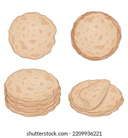 Stack of pancakes, color vector isolated cartoon-style illustration
