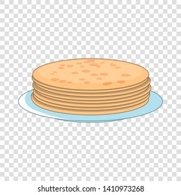 Stack of pancakes icon. Cartoon illustration of stack of pancakes vector icon for web design