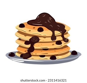 Pfannkuchen mit Sirup-Symbol einzeln