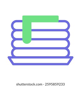 A stack of pancakes with syrup on top illustration.