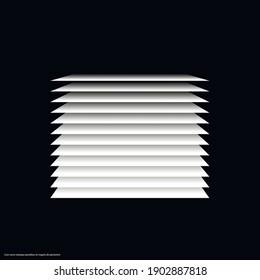 Stack of paper art style on black background. Vector illustration. Design element