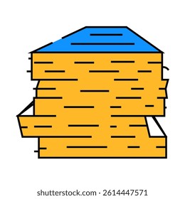 stack paper document line icon vector. stack paper document sign. isolated symbol illustration