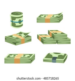 Stack of paper dollar money symbol icon vector isolated