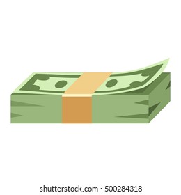 Stack of paper dollar money symbol icon vector isolated