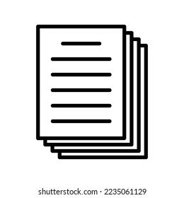 stack of paper icon vector design template in white background