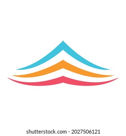 Stack paper logo stationery stacked papers Vector
