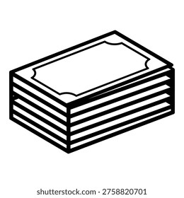 Stack of paper money notes