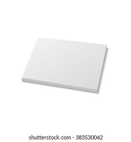 Stack of Paper. Realistic Mockup Template