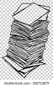 Stack of Paper, at transparent effect background 