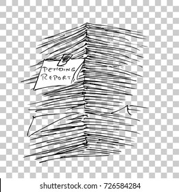 Stack of Paper, at transparent effect background

