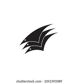 stack papers bird fly symbol logo 