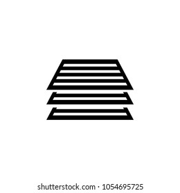 Stack of Papers Documents. Flat Vector Icon. Simple black symbol on white background