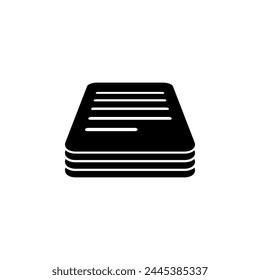 Stack of Papers Documents flat vector icon. Simple solid symbol isolated on white background