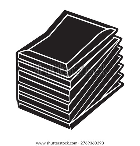 Stack of papers or documents in a neat pile for office work or study organized and tidy