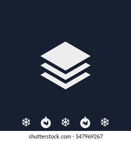 Stack of papers icon.
