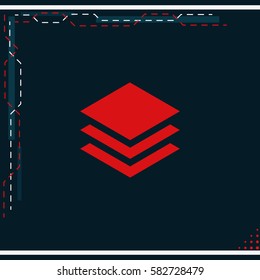 Stack of papers icon.