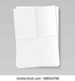 A stack of papers mockup, vector illustration