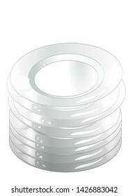 stack plate isolated on a white background