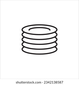 stack of plates icon vector illustration symbol