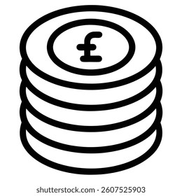 stack of pound vector on a white background
