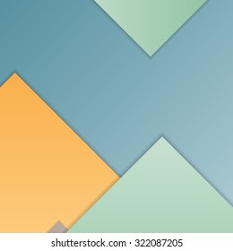 Stack of random rectangles hovering in space on a flat surface. Abstract background in the paradigm of material design. Perfect background texture with multiple colors and 3d effects.