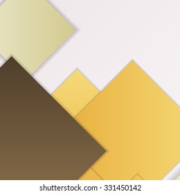 Stack of random rectangles hovering in space on a flat surface. Abstract background in the paradigm of material design. Perfect background texture with multiple colors and 3d effects.