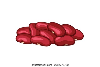 A stack of red beans isolated on white background.
