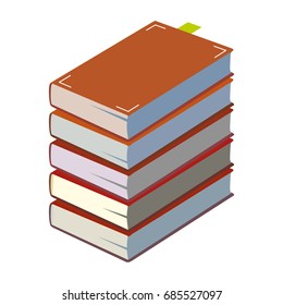 Stack of red vector books