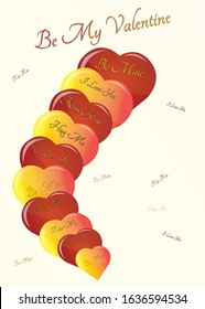 Stack of Red and Yellow Valentine's. Will you be my Valentine?