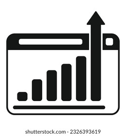 Stack result icon simple vector. Finance invest. Work plan