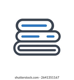 Stack of rolled towels icon