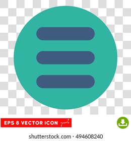 Stack round icon. Vector EPS illustration style is flat iconic bicolor symbol, cobalt and cyan colors, transparent background.