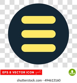 Stack round icon. Vector EPS illustration style is flat iconic bicolor symbol, yellow and dark blue colors, transparent background.