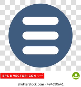 Stack round icon. Vector EPS illustration style is flat iconic bicolor symbol, white and cobalt colors, transparent background.
