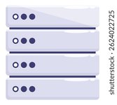 Stack of servers is processing data, representing the concept of cloud computing
