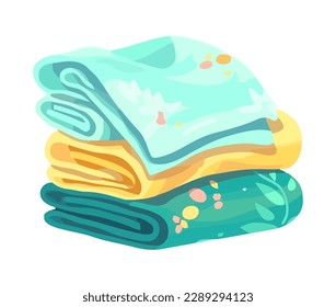 Stack of shirts Vector Illustration Fashion icon isolated