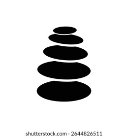 Stack of Smooth Balancing Stones for Symbolizing Harmony and Tranquility