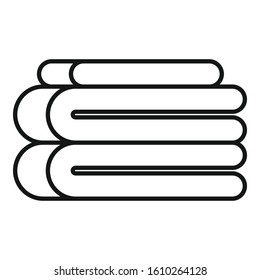 Stack soft blanket icon. Outline stack soft blanket vector icon for web design isolated on white background