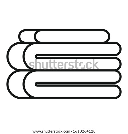 Stack soft blanket icon. Outline stack soft blanket vector icon for web design isolated on white background